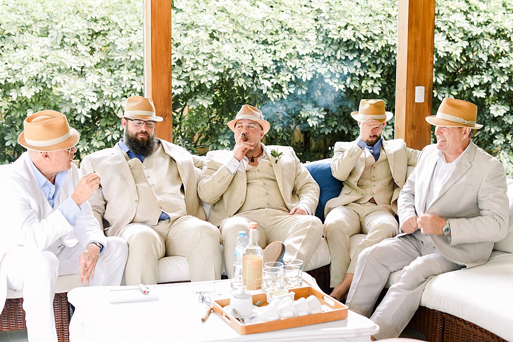 groomsmen cigars in casa de campo