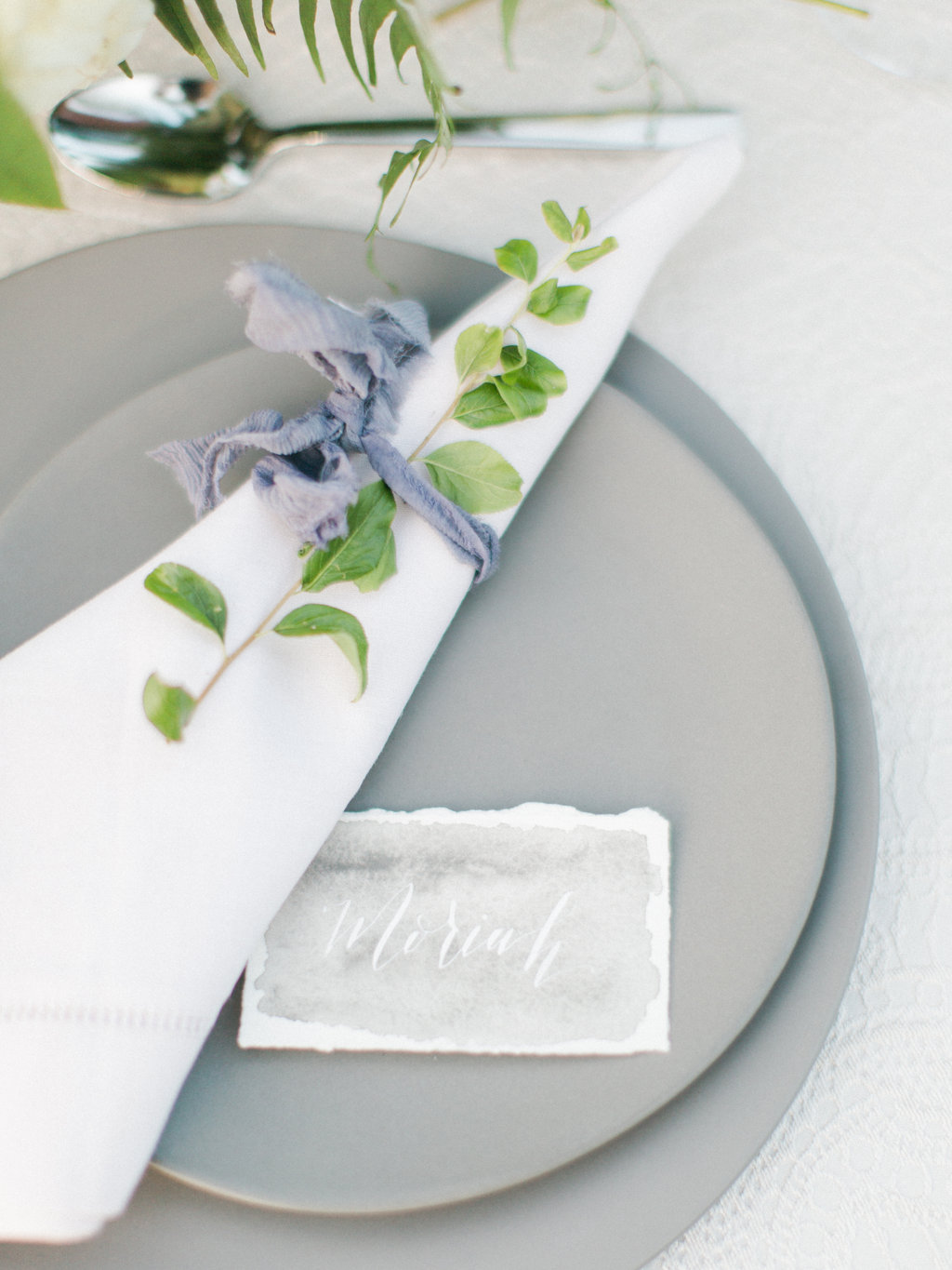place card fine art wedding