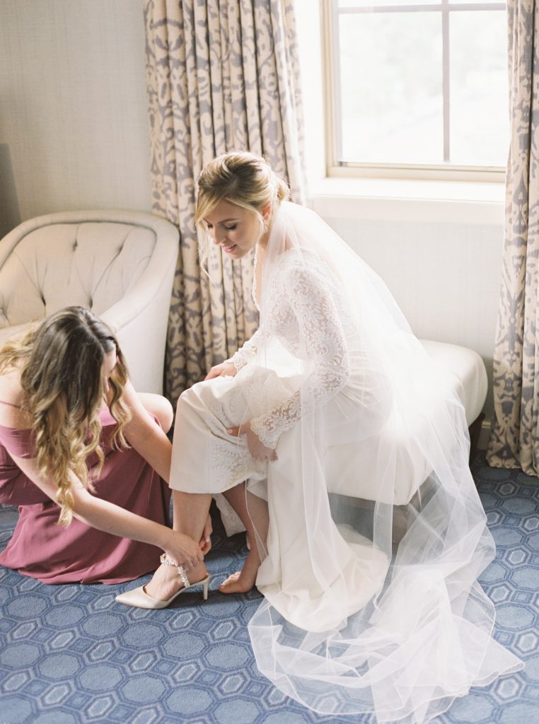 getting ready for wedding at the St. Regis