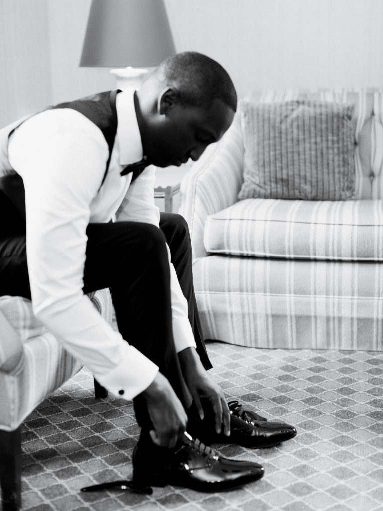 groom getting ready photo