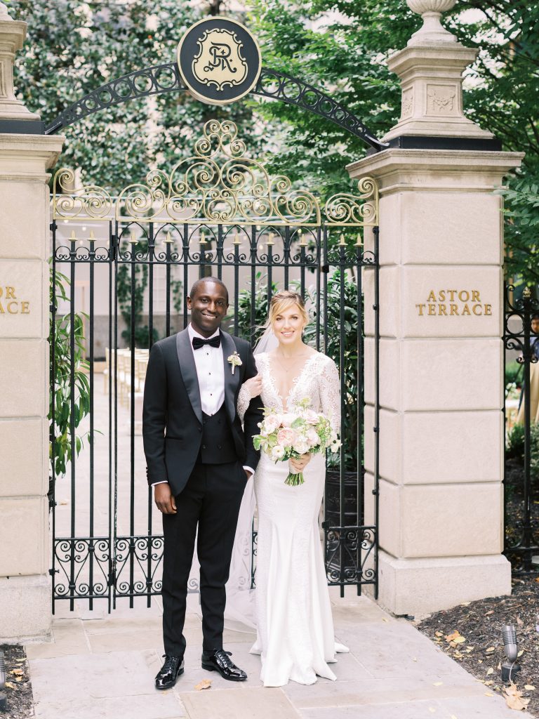 bride and groom portraits at St. Regis DC