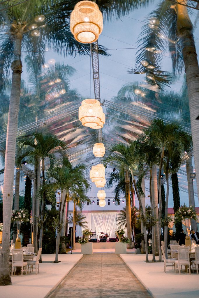 custom clear tent for destination wedding in Dominican Republic by Claire Duran