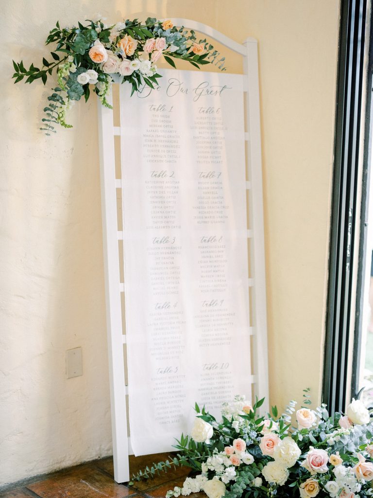 escort card panel villa woodbine