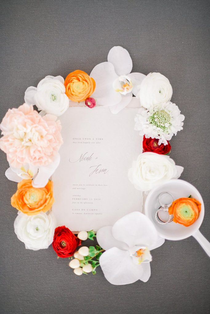 August and White invitation