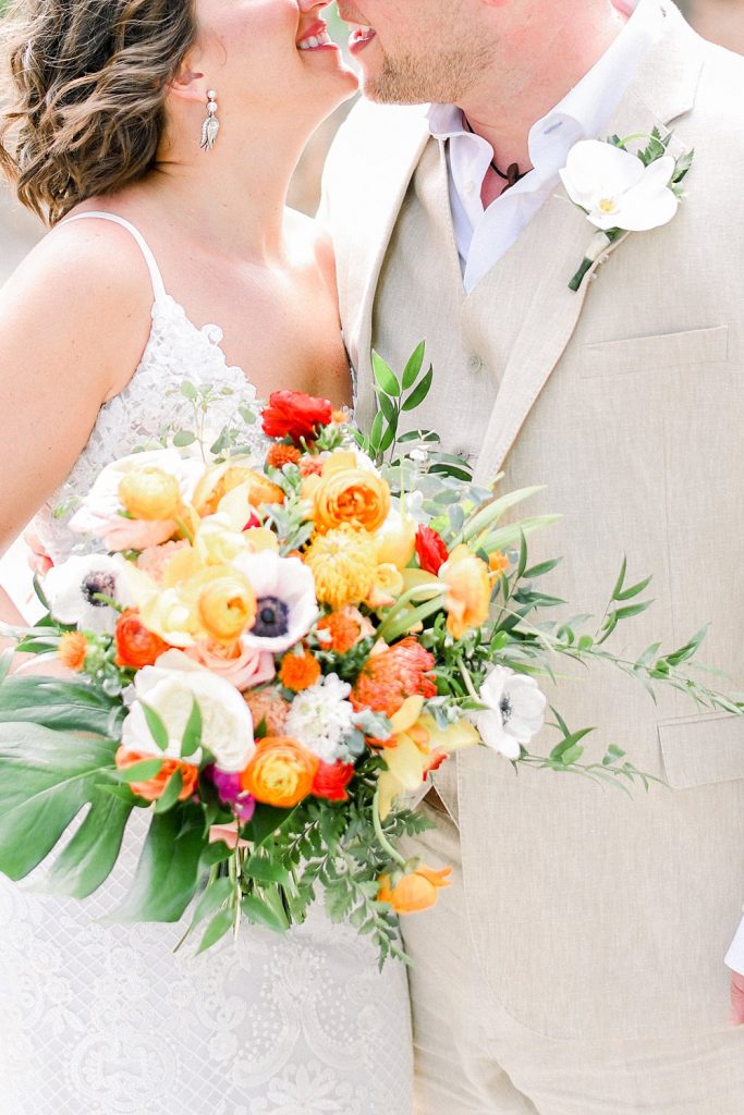 colorful wedding in dominican republic
