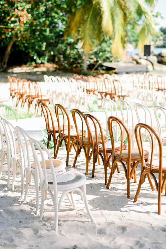 Minitas beach wedding ceremony by claire duran
