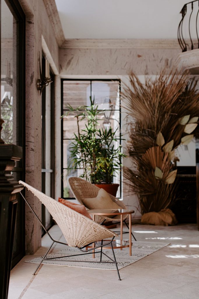 cocktail hour decor bohemian wedding cabo 