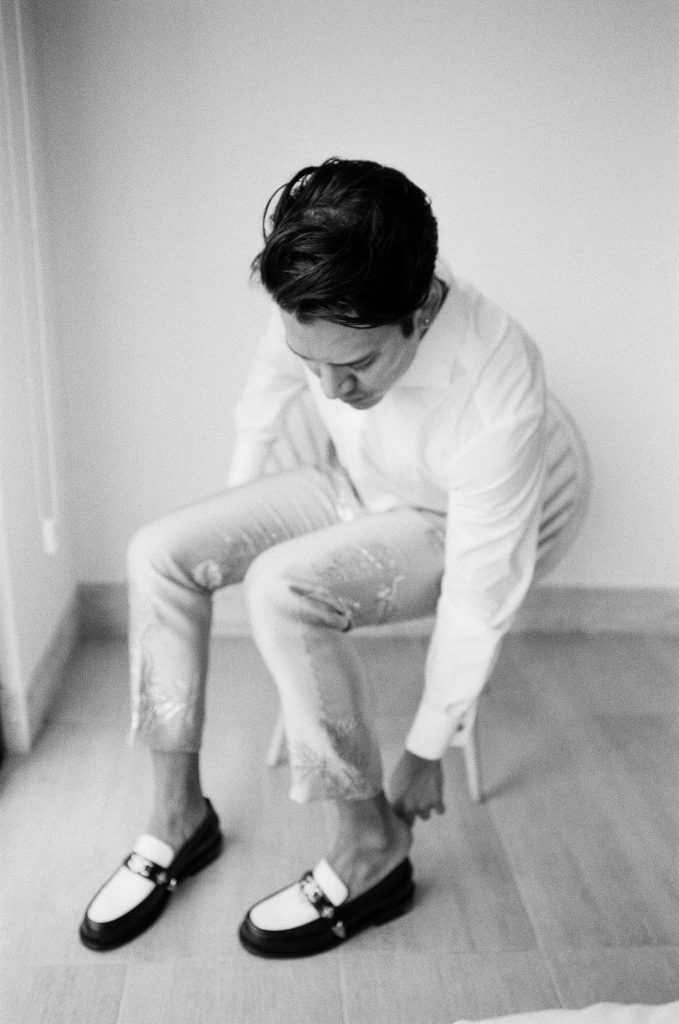 same sex wedding getting ready