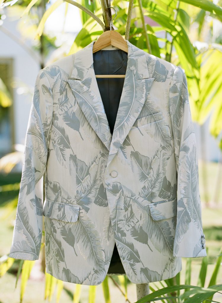 tropical wedding suit