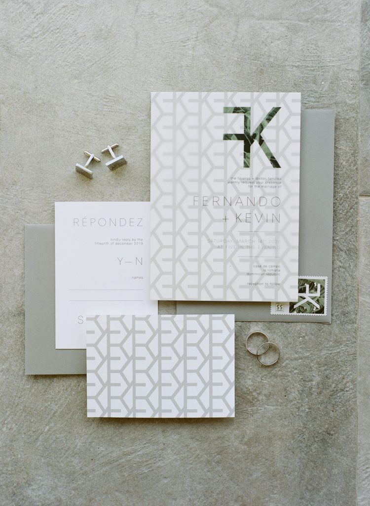 masculine wedding invitation