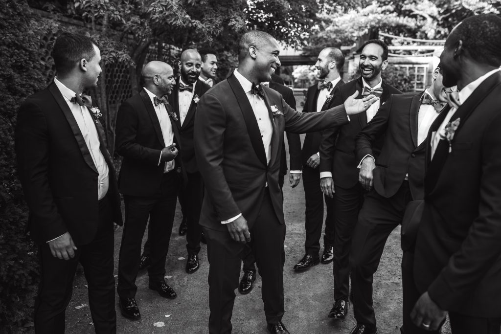 black and white wedding candids