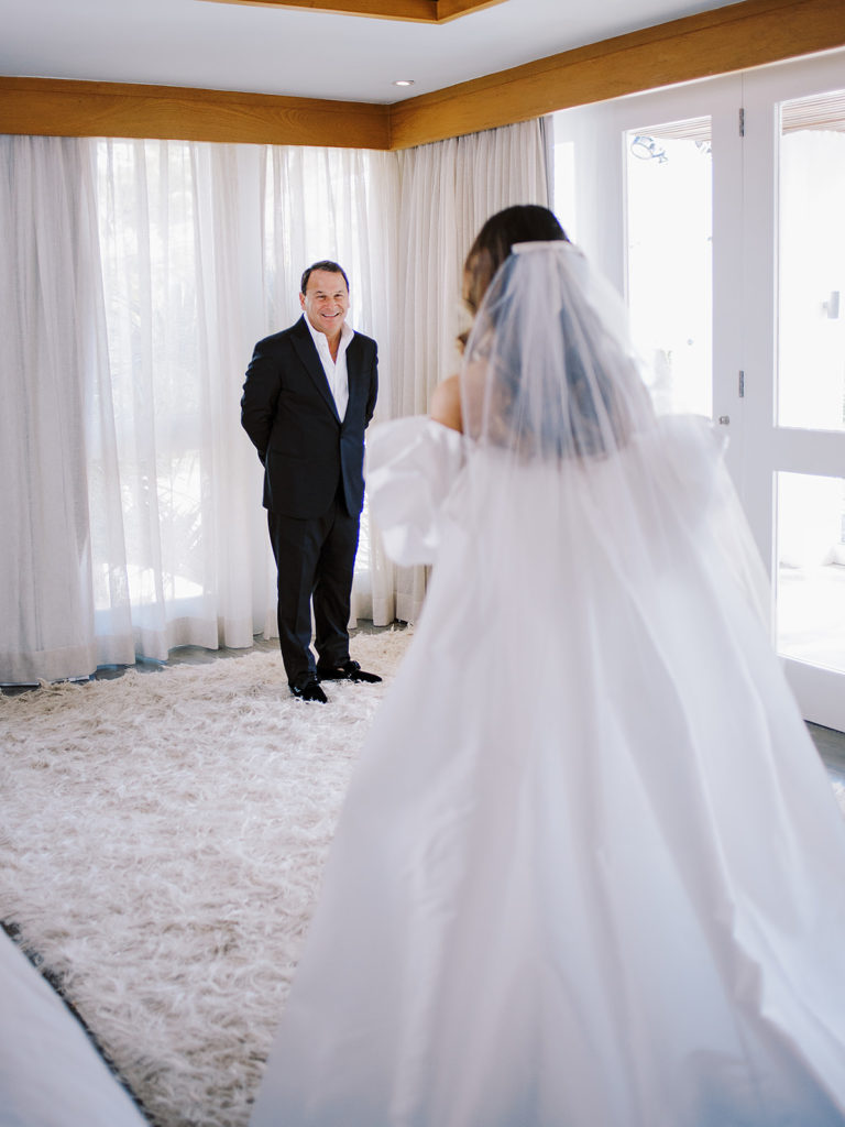 father first look destination wedding