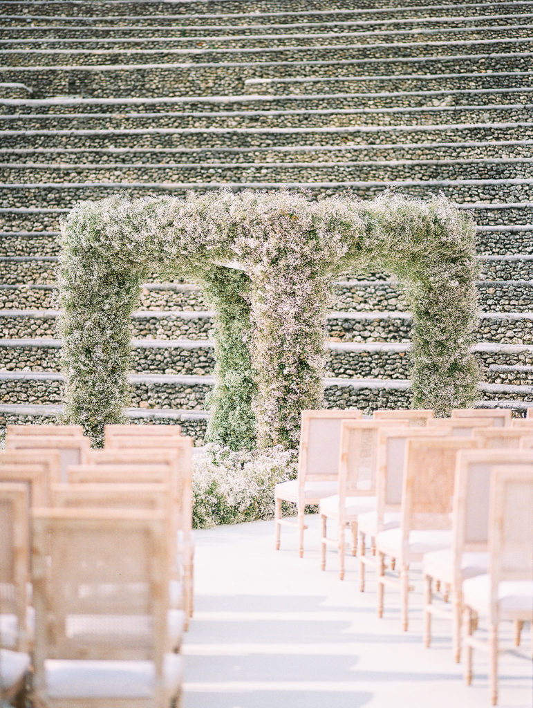 wedding ceremony in chavon amphitheater