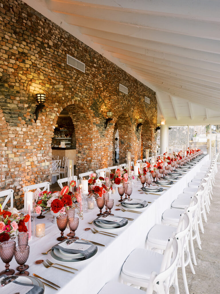 white and red wedding