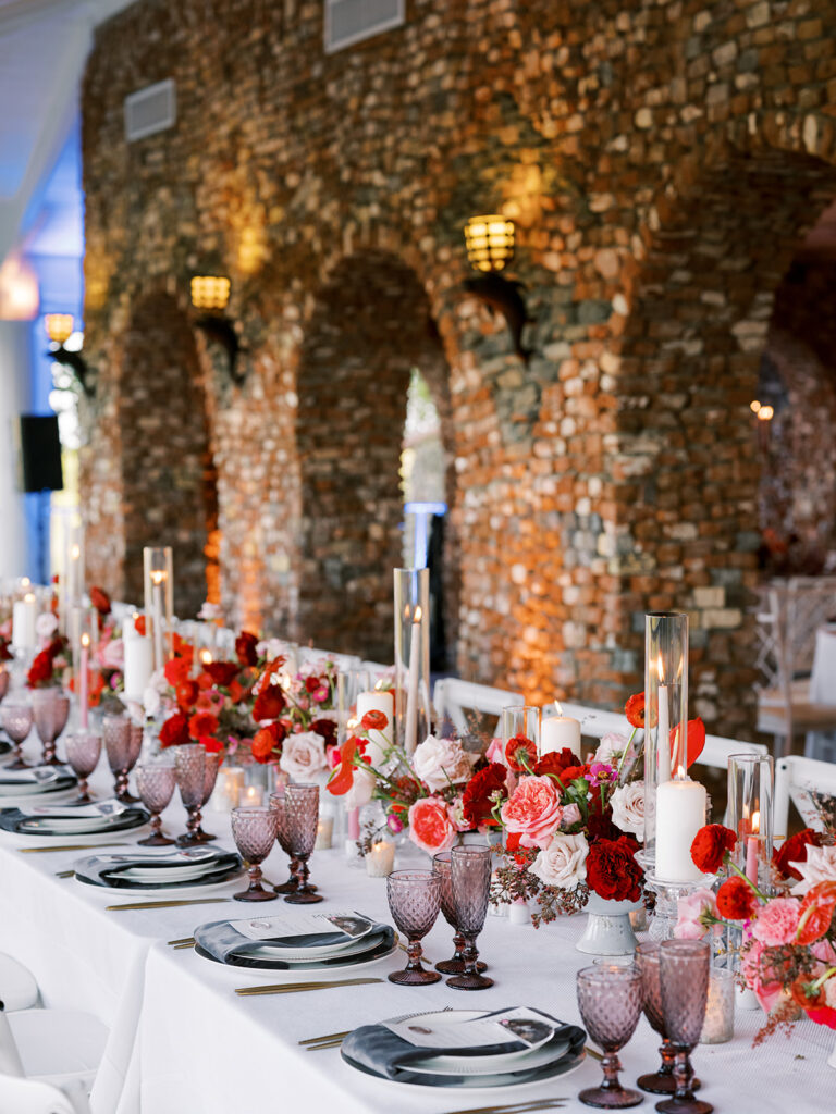 wedding inspiration in shades of red and pink