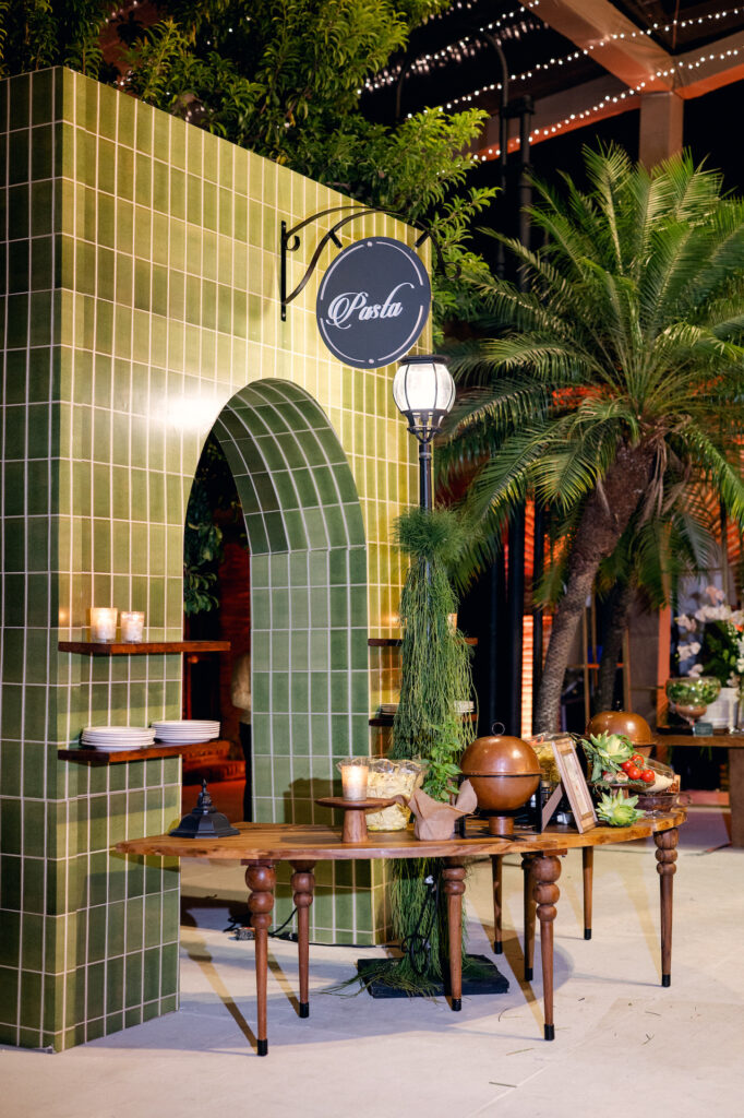 wedding food station