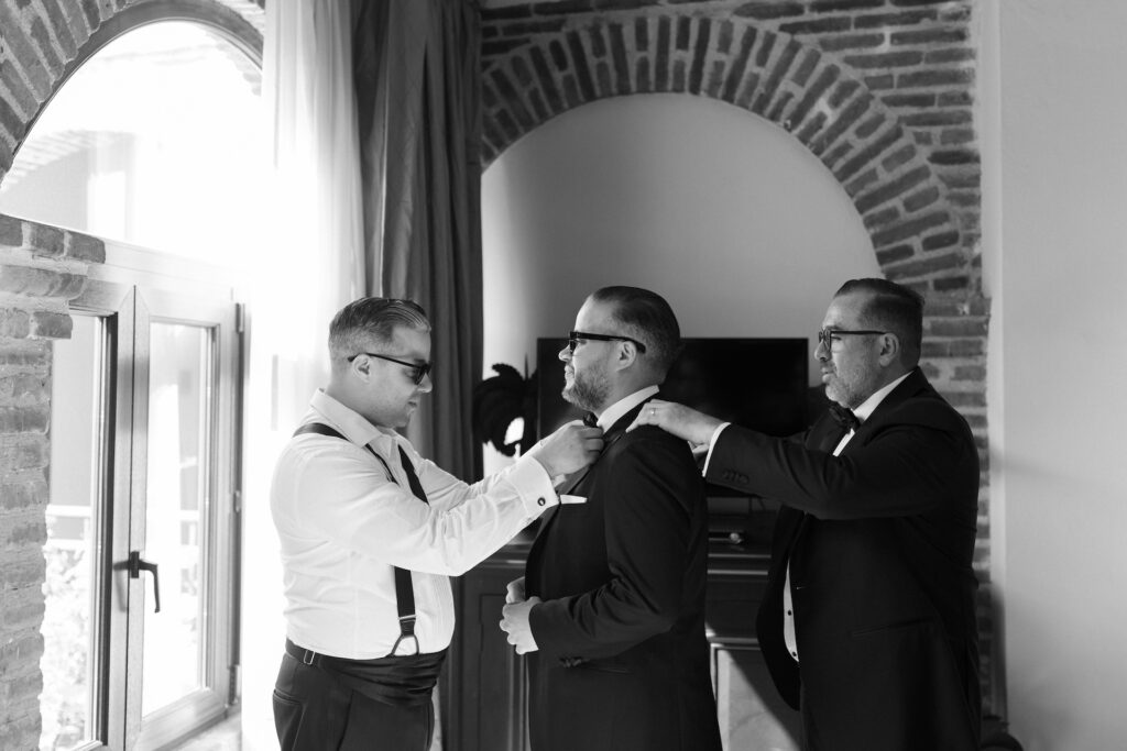 groom getting ready