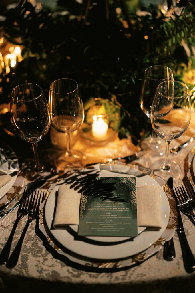 Casa de campo wedding menu