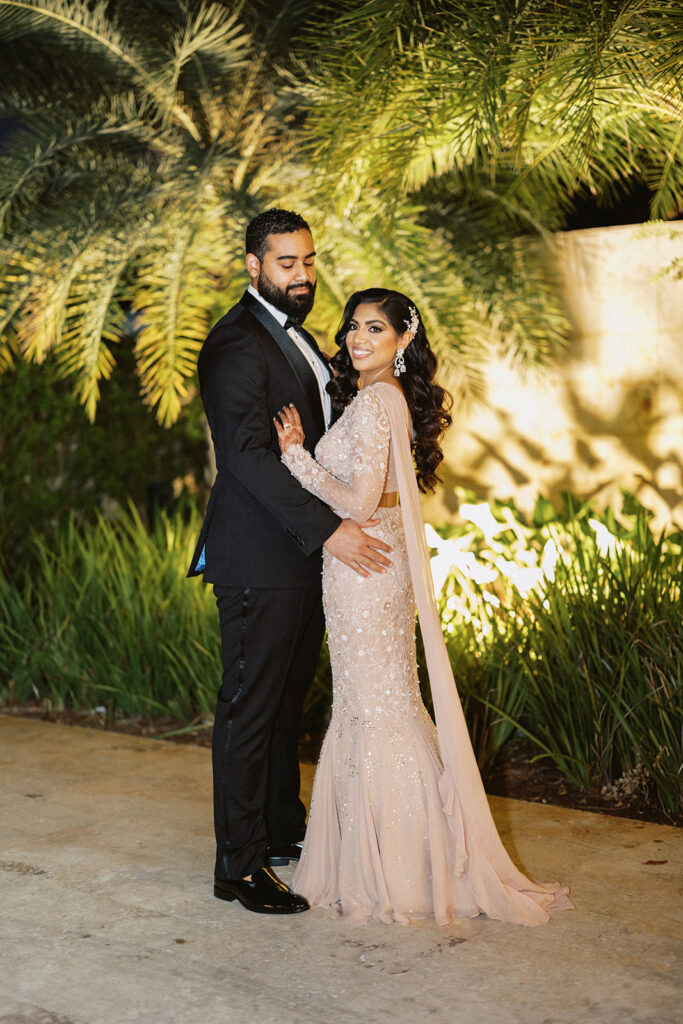 indian dominican wedding couple