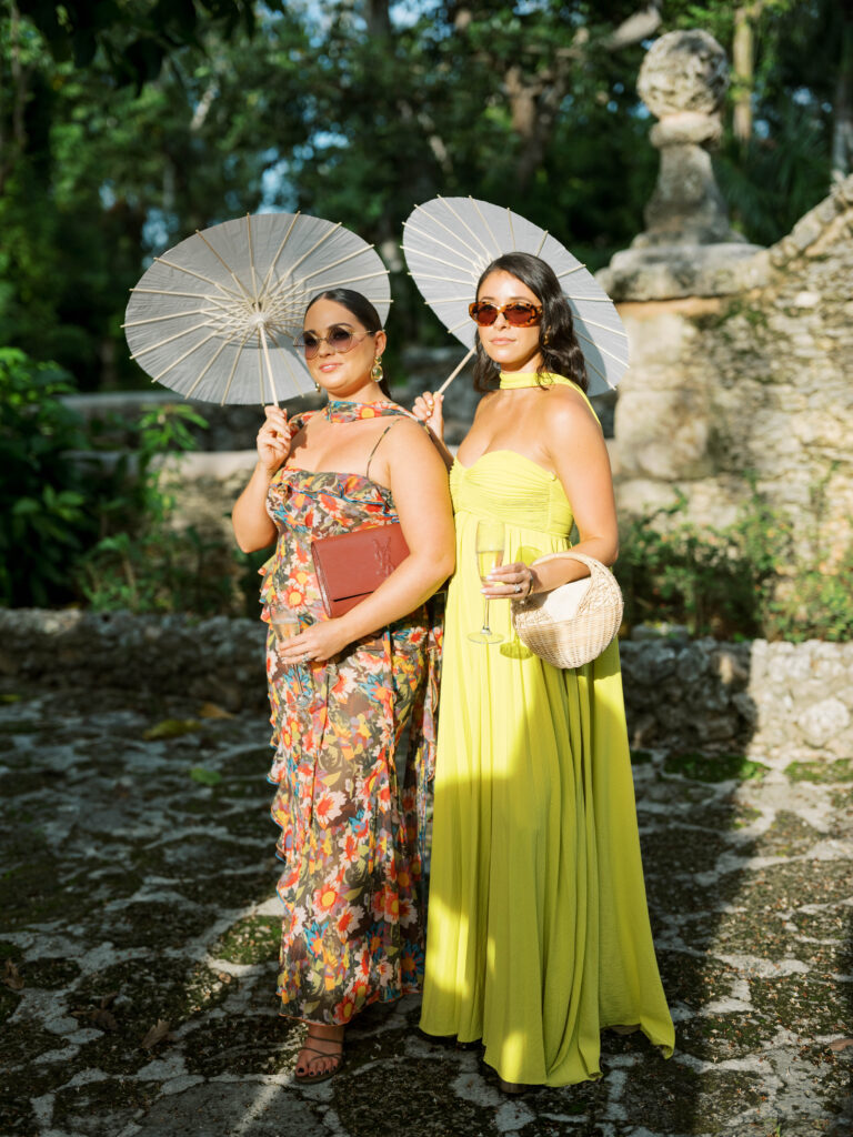 wedding guests ceremony umbrella