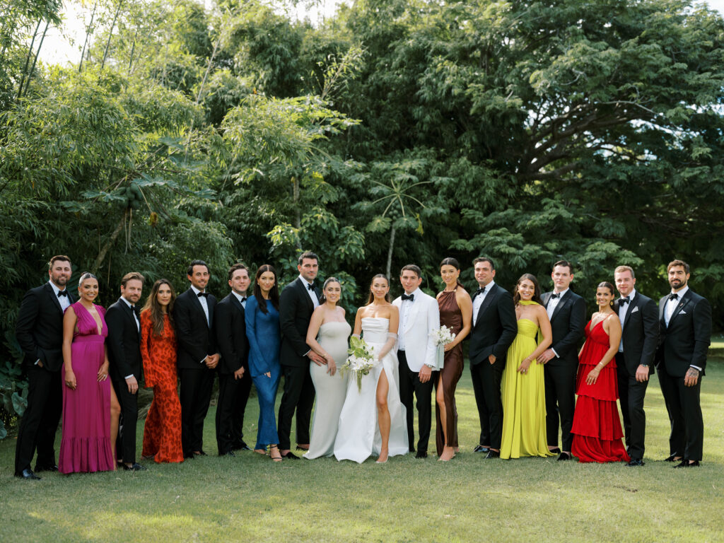 destination wedding groomsmen and brindesmaids