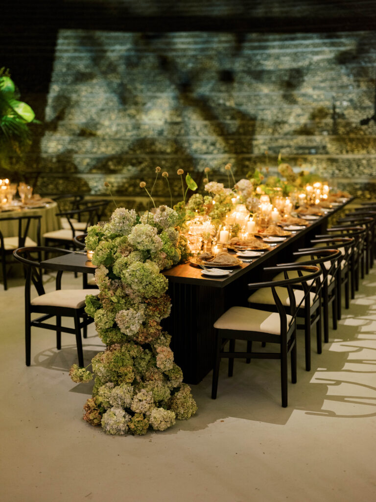 table florals destination wedding