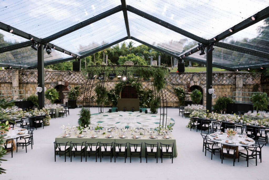 clear tent for destination wedding in casa de campo