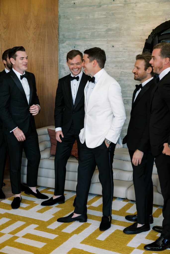groomsmen black tie wedding