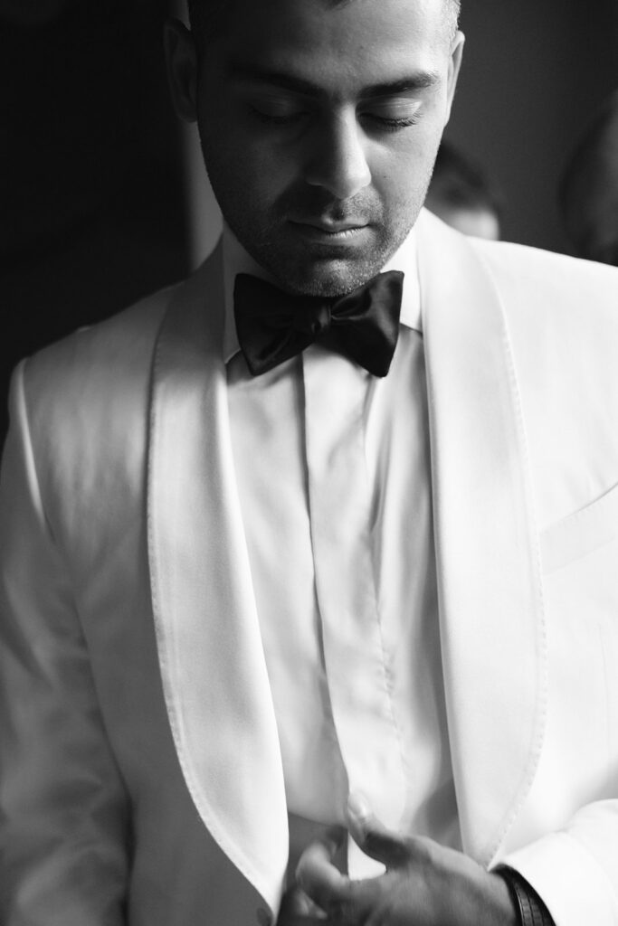 groom getting ready casa de campo