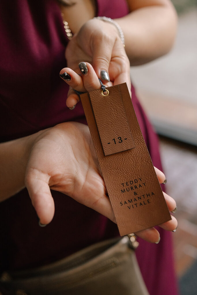 wedding name tag