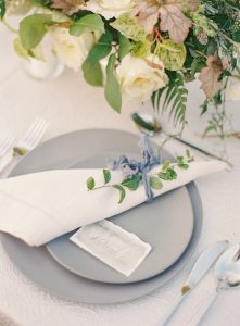 place setting neutral wedding