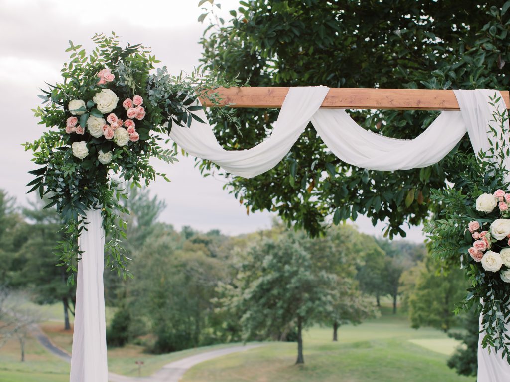 Bretton woods outdoor ceremony arch Claire duran