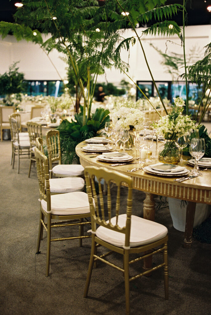 tropical indoor wedding in the caribbean