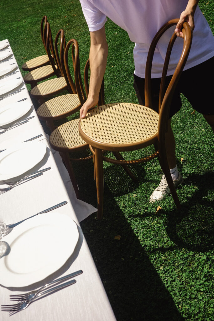 reception setup italy villa